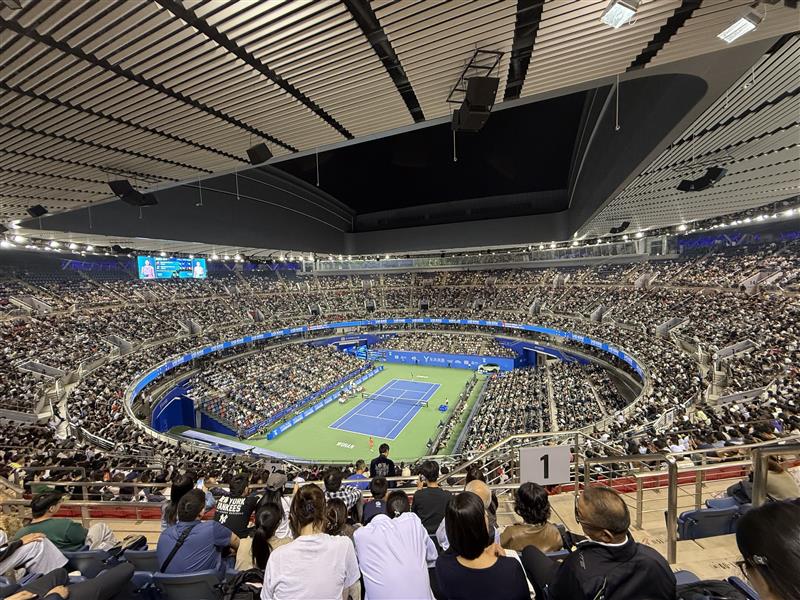 WTA 1000 tennis match for the Wuhan Open at Optics Valley International Tennis Center in Wuhan.